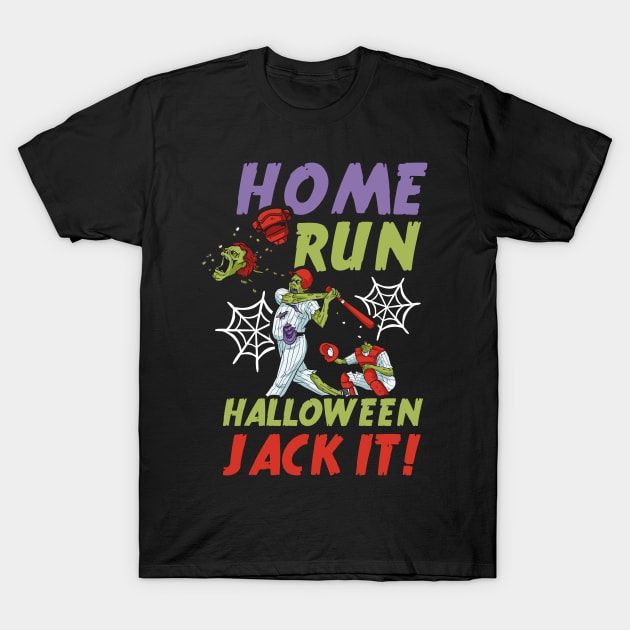 Halloween Baseball Shirt | Home Run Jack It T-Shirt by Gawkclothing